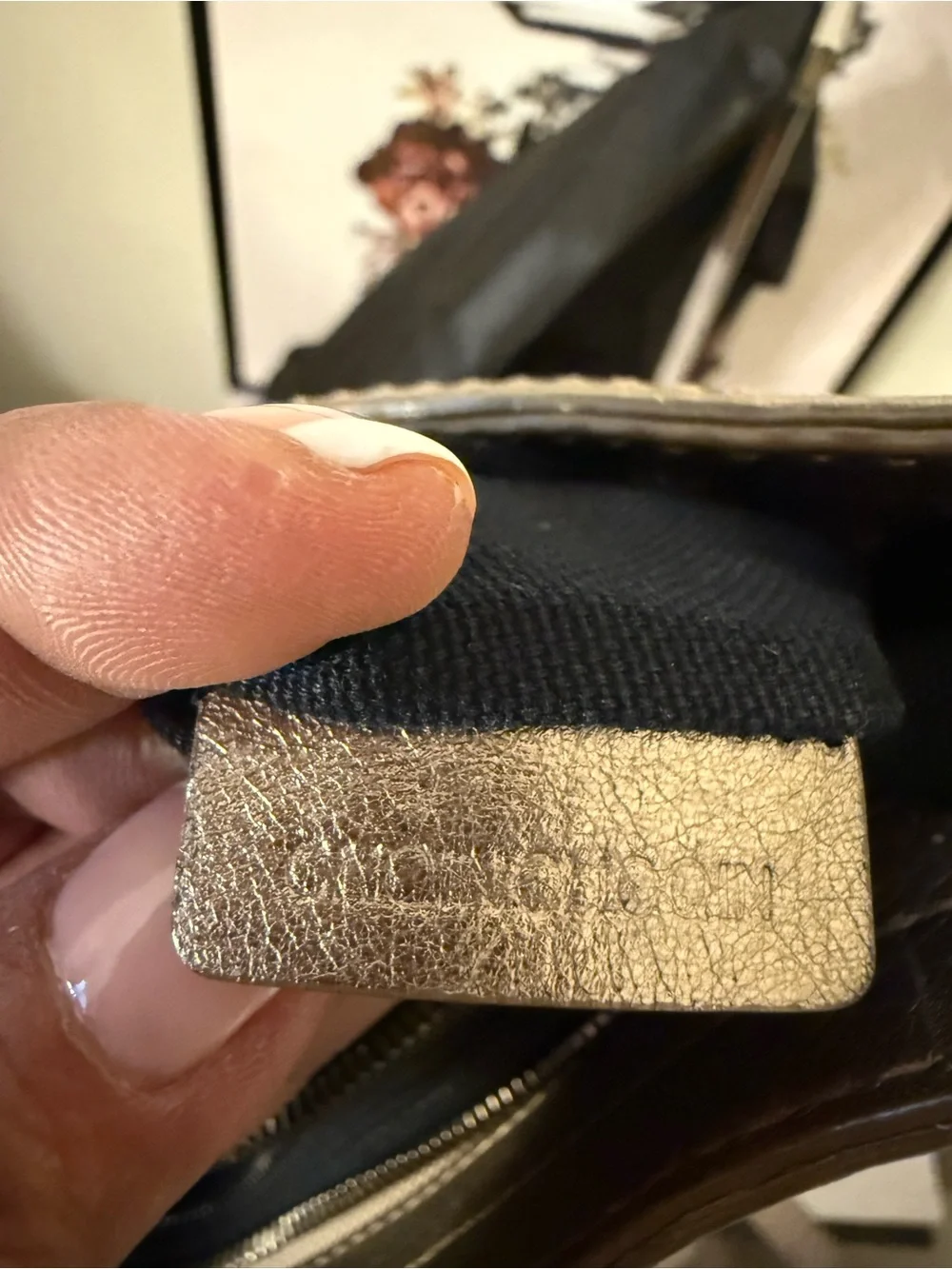 Burberry Plaid Canvas Crossbody Bag in Beige and Metallic Gold